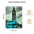 thumbnail image 2 of Creowell Canvas Prints Wall Art Black and White London Big Ben  Pictures  on Canvas Wall Art Teal Retro Mural Ready to Hang for Bedroom Home Office Decor 16x20 in/12x16 in, 2 of 5