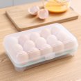 thumbnail image 1 of ¡Oferta de almacenamiento de alimentos! Huevera Meiiso de gran capacidad para refrigerador, caja de almacenamiento de huevos frescos para refrigerador, organizador de huevos, contenedor de plástico, 1 of 8