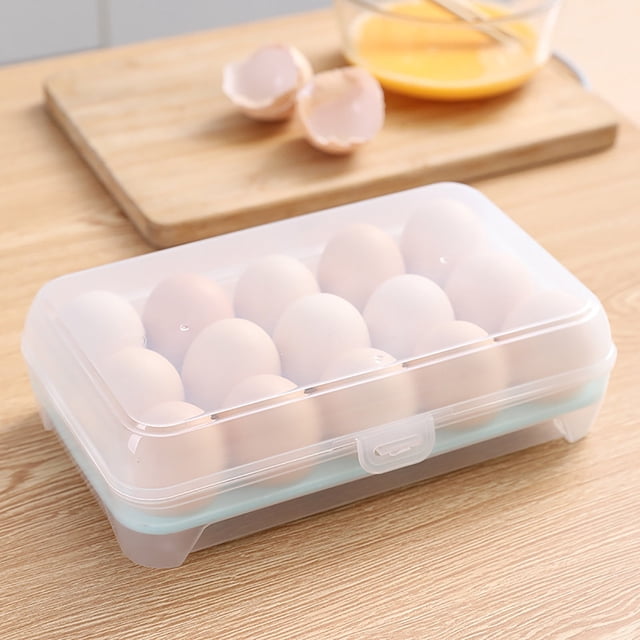 ¡Oferta de almacenamiento de alimentos! Huevera Meiiso de gran capacidad para refrigerador, caja de almacenamiento de huevos frescos para refrigerador, organizador de huevos, contenedor de plástico