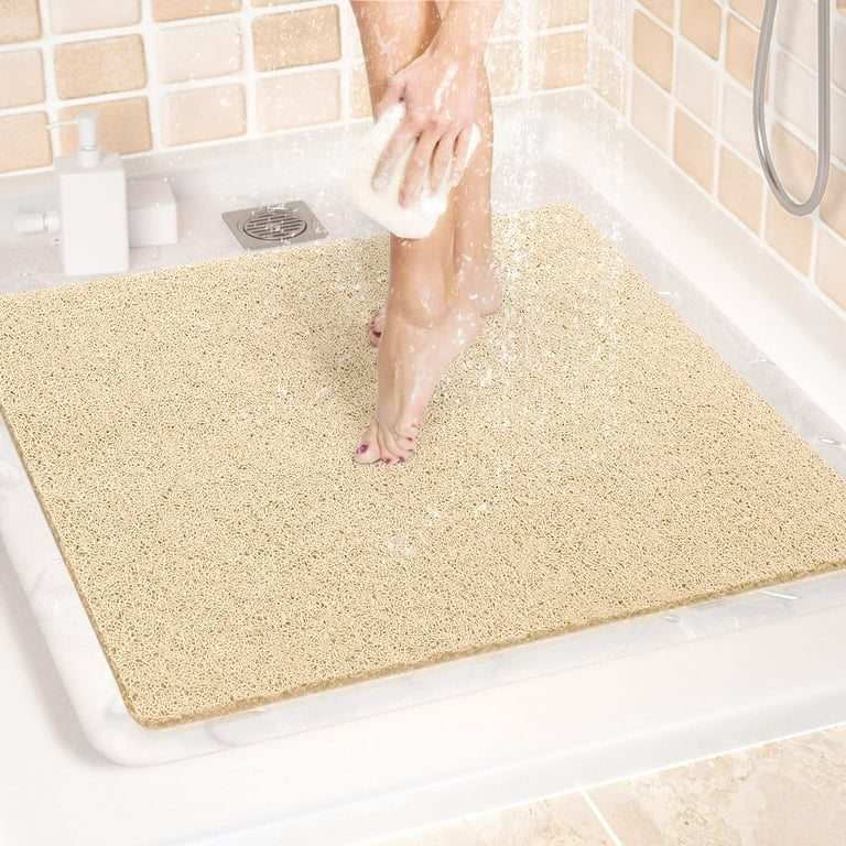  Shower Mat Non-Slip, 24x 24 Inch Square, Soft Comfort
