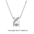 thumbnail image 3 of Collar para mujer, joyería para mujer, collar lujoso con corazón centelleante y cadena de cristal palpitante, regalo de San Valentín, collares de moda., 3 of 3