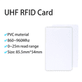 thumbnail image 3 of 100PCS UHF 860-960Mhz Long Read Range White Card Passive UHF RFID PVC Card for Access Management,100 * White Card,White, 3 of 8