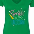 thumbnail image 4 of Inktastic Sparkle Like a Unicorn Women's V-Neck T-Shirt, 4 of 5