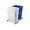 White & Blue, variant on CZMDZH Double 35-Quart Sliding Pull Out Waste Bin Container, Kitchen Trash Can Under Cabinet Dual Trash Can Under Sink for Home Base Kitchen Cabinet,Blue & Black