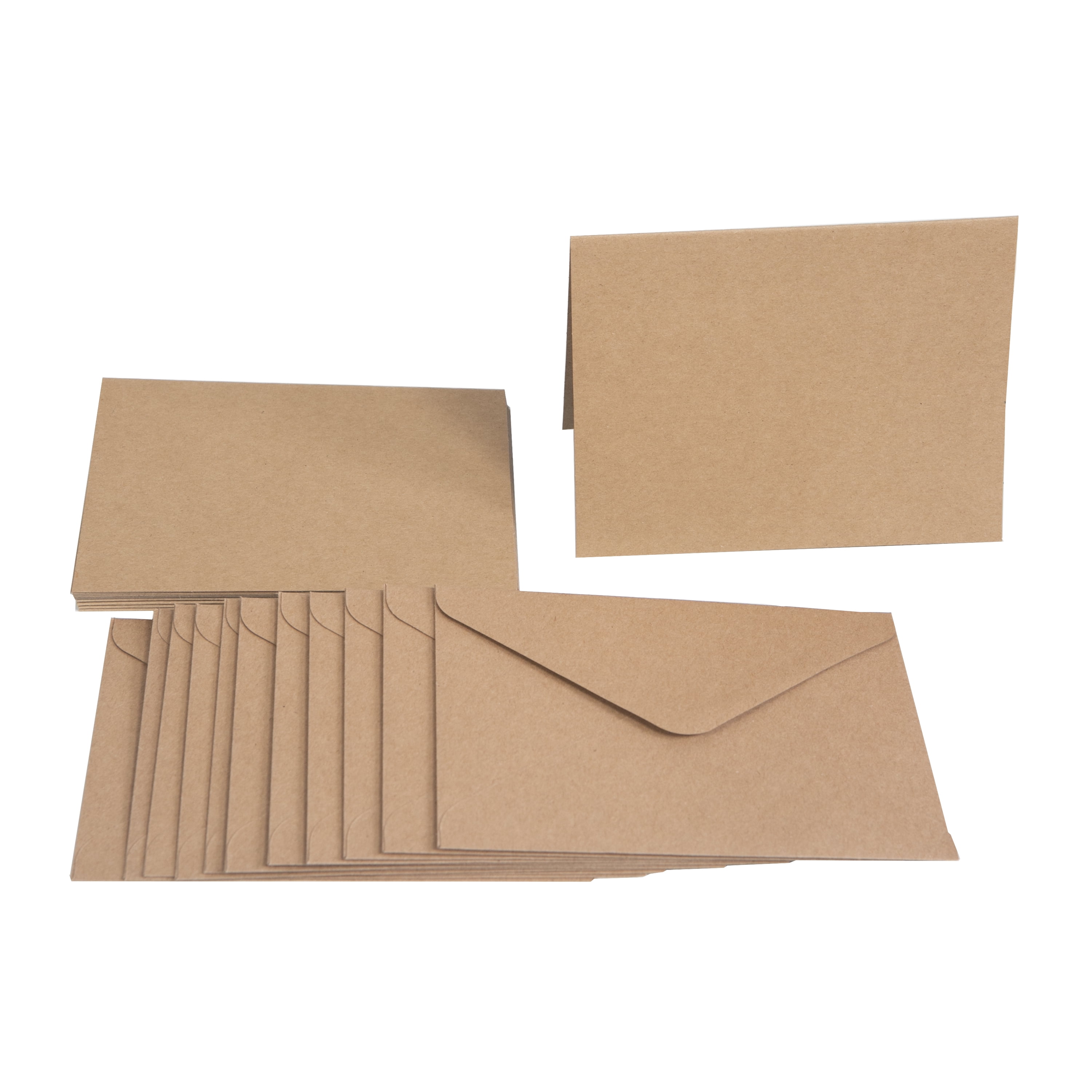 (4 pack) Hello Hobby A2 Blank All Occasion Kraft color Greeting Cards, with Envelopes 4.25" x 5.5" (12 Count)