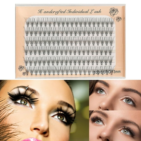 Thick Natural Eyelashes with 6 of 120 Cluster False Eyelashes for Stunning Volume and Length