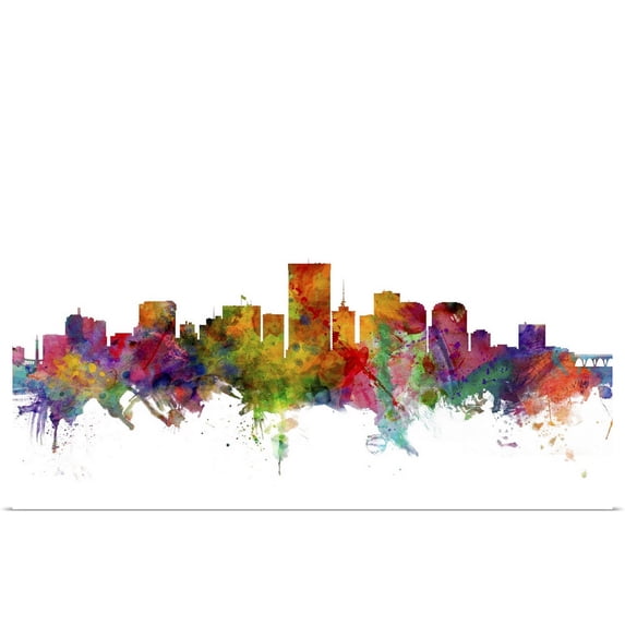 Great BIG Canvas | Rolled Michael Tompsett Poster Print entitled Richmond Virginia Skyline