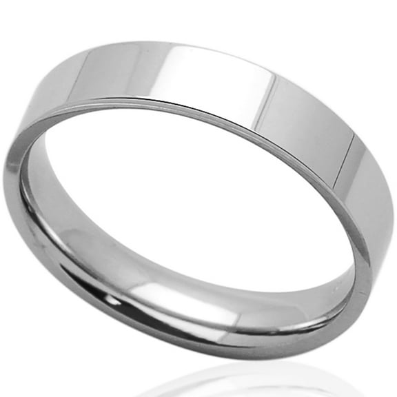 Women's 6MM Comfort Fit Stainless Steel Wedding Band Classic Flat Ring (Size 5 to 12) Size 7.5