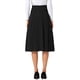thumbnail image 3 of Falda midi plisada de oficina de trabajo de cintura alta para mujer Inspire Chic XS negra, 3 of 6