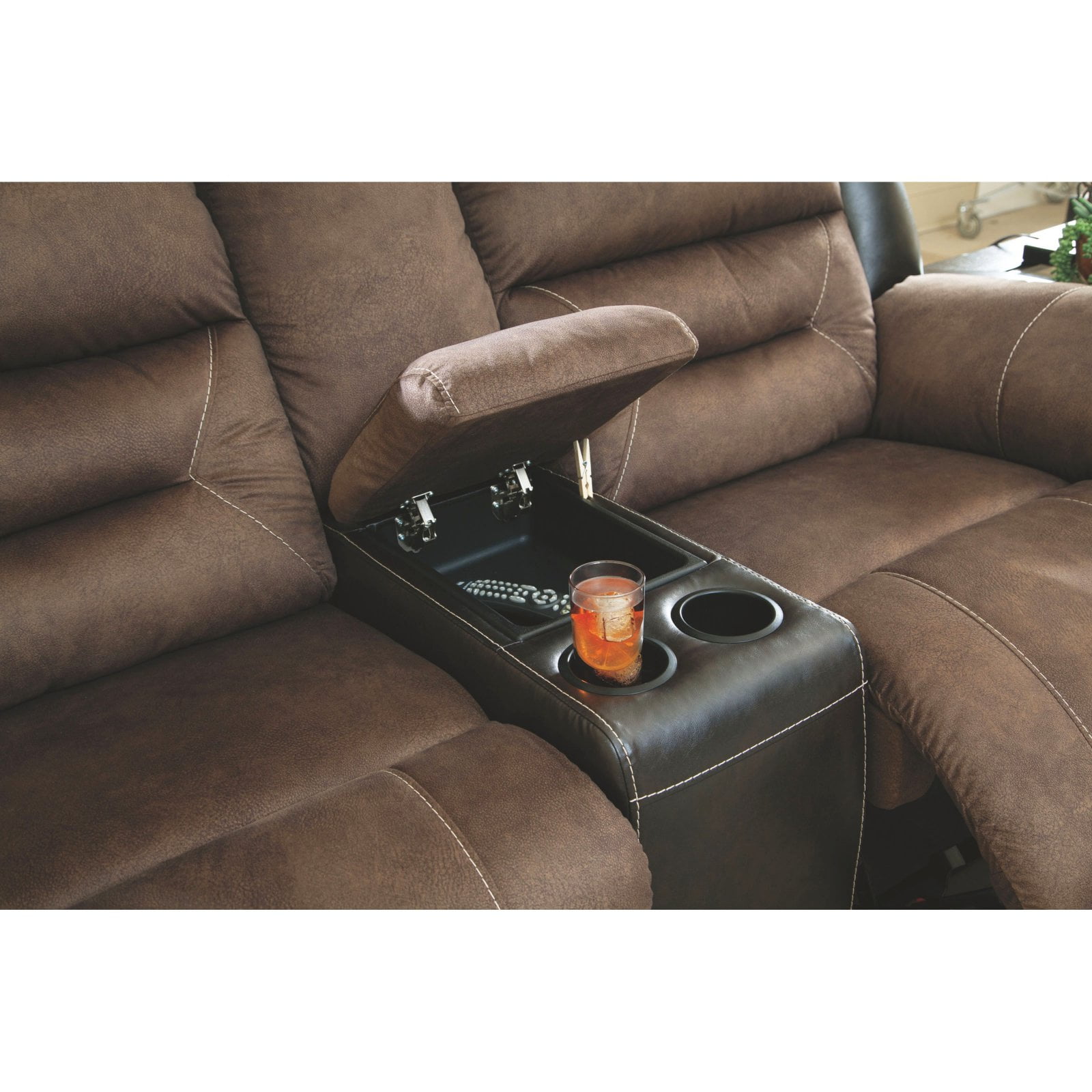 Ashley earhart online reclining console loveseat