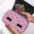 thumbnail image 6 of Sikiie Cute Watermelon Flamingo Print Flip Double-layer Pencil Case, All-purpose Stationery Bag for Study and Office, Zipper Design, Unisex, 6 of 7