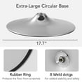 thumbnail image 6 of Spruce & Spring Modern Adjustable Swivel Bar Stool with Air-Lift Set of 2, White with Silver Frame, 6 of 10
