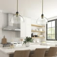 thumbnail image 3 of Aiwen Clear Glass Dome Shape Pendant Light Modern Home Hanging Light Fixture, 3 of 8