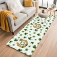 thumbnail image 2 of Saint Patrick's Day Area Rugs Collection 2'x6', Horseshoe Green Botanical Clovers Leaf Non Slip Indoor Rectangle Throw Runner Rug Floor Mat Carpet for Living Room Dining Table Bedroom Nursery, 2 of 9