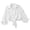 White, variant on Swimsuit Coverup for Women Short Sleeve Chiffon Lightweight Button Down Lapel Collar Cropped Shirt Beach Cover Up