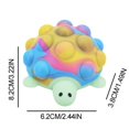 thumbnail image 3 of Bola de burbujas de empuje, tortuga de dibujos animados, Bola de estrés 3D, juguete de descompresión sensorial de silicona, juguete para aliviar la ansiedad para niños y adultos, 3 of 8