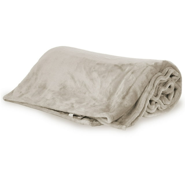 Cobija Queen Size Frazada Ultra Suave Ligera Beige GAON