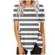 thumbnail image 1 of Blusas de Manga Corta para las Mujeres Botón Impreso Cuello Redondo Top Casual, Blusas para las Mujeres Casual, 1 of 5