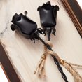 thumbnail image 4 of NOVECRAFTO IK Style Set of 2 Forged Iron Roses Twisted Together Forever - Placed in Mountable Wooden Frame - Unique 3D, 4 of 4