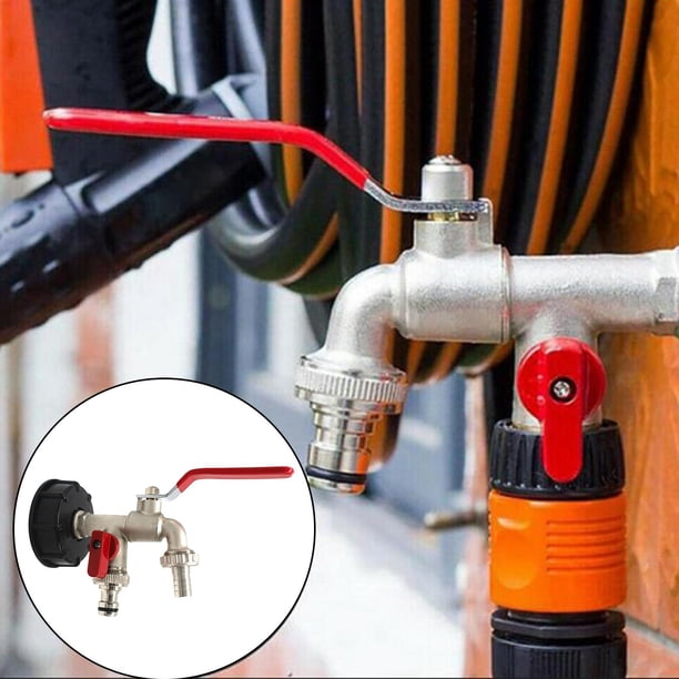 Adaptador de tanque de agua IBC de jardín de cobre para jardín, conector de de grifo de agua, herramienta de montaje de rosca interna, fácil C Macarena Adaptador de tanque IBC