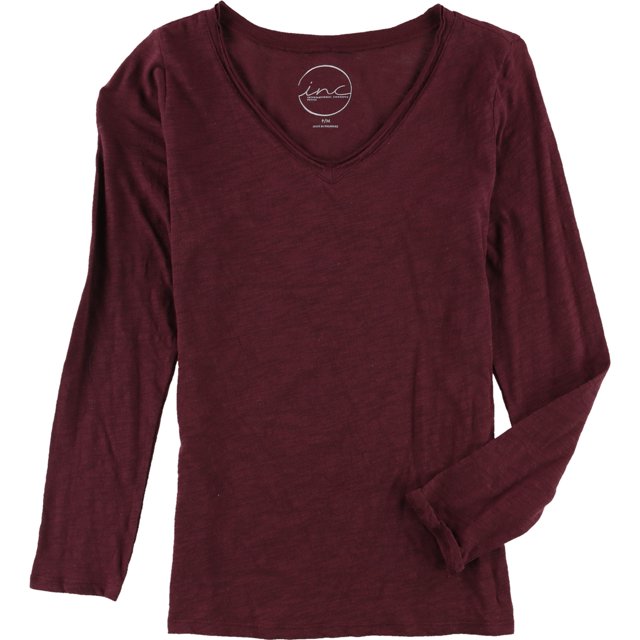 INC Blusa de algodón para mujer, rojo, PM I-N-C Pull-over
