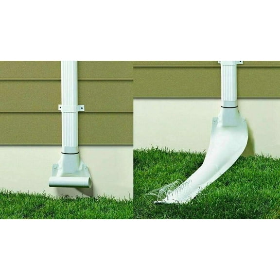 Extension Drain Away DE46WH White Automatic Downspout Extender
