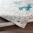 thumbnail image 4 of Lustro Teal 5'2" x 7' Modern Rectangle Area Rug, 4 of 5