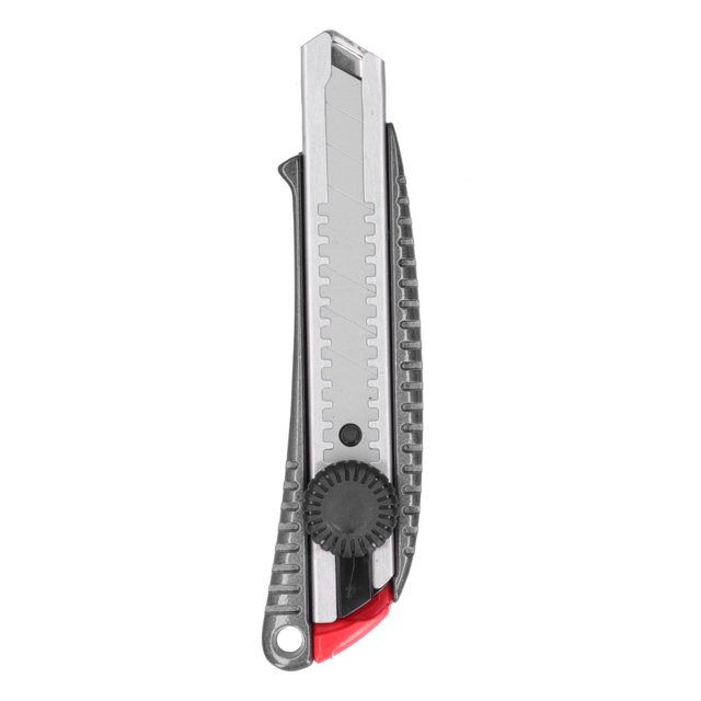 Herramienta de corte de Metal con cortador de caja autoblocante retráctil con Control de perilla para cuchillo de uso general de 18mm de ancho