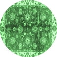 thumbnail image 1 of Ahgly Company Indoor Round Oriental Emerald Green Traditional Area Rugs, 8' Round, 1 of 4
