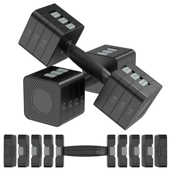Mancuernas ajustables Hezeyferg de 3 a 11 lb, juego de 22 lb