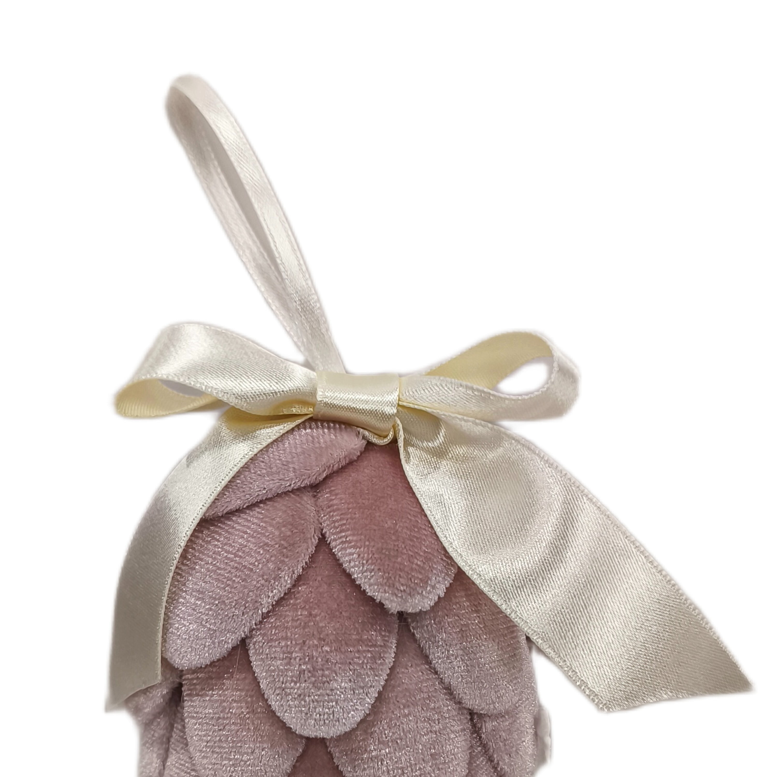 Pink Fabric Pinecone Christmas Ornament, 6", by Holiday Time
