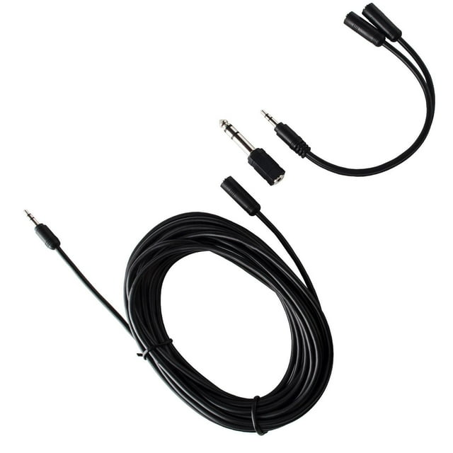 onn. 18 FT. 3.5 mm AUX Extension Audio Adapter Kit