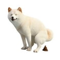 thumbnail image 4 of MERIGLARE Dog Figurine Animal Sculpture Collectible Car Dashboard Decoration Shiba Inu Statue for Living Room Desk Shelf Fireplace White, 4 of 8