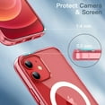 thumbnail image 6 of JETech Magnetic Case for iPhone 12 Mini 5.4-Inch Compatible with MagSafe Wireless Charging, Shockproof Phone Bumper Cover, Anti-Scratch Clear Back (Red), 6 of 7