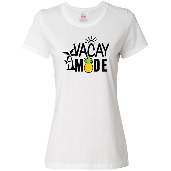 Inktastic Vacay Mode with Palm Trees Sun and Pineapple Women's T-Shirt