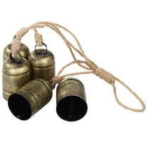 Vintage Brass Cowbells for Christmas Decor - Rustic Hanging Christmas Bells with Lanyard - Decorative Retro Bells for Wreaths, Front Door, Christmas Tree & Festive Home Decor
