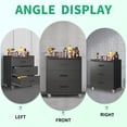thumbnail image 6 of IKIMI 34.65"H Metal Rolling Garage Cabinet with 3 Drawers, Mobile Tool Cart Tool Storage Cabinets with Lockable Wheels, Black, 6 of 9