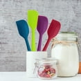 thumbnail image 7 of OVENTE 4 Pieces Non-Stick Silicone Spatula Set with Heat Resistant & Stainless Steel Core, Dishwasher Safe Premium Utensils with Seamless Design Perfect for Baking Cooking & Mixing, Multi SP1004BLGPR, 7 of 7