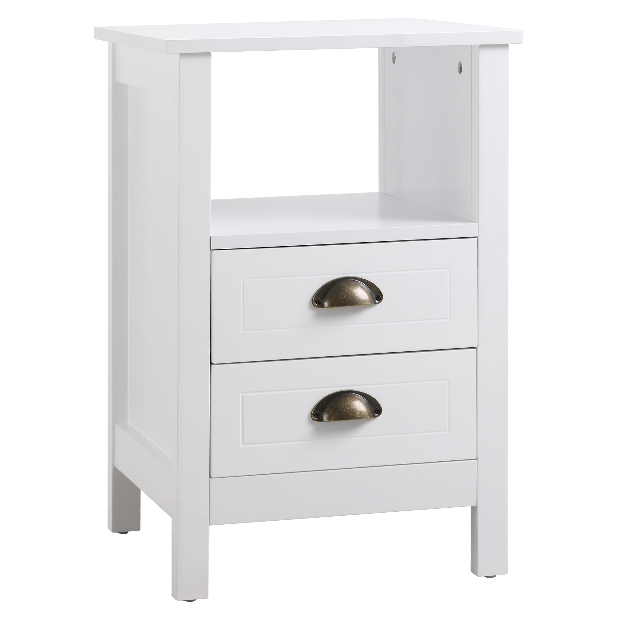 HOMCOM Modern End Table With 2 Drawers And Storage Shelf Sofa Side   73fe6b1e Ca52 41a5 A654 Ecee7d9f607c.1c1c4a7fea397f672eddb4c8d650b45b 