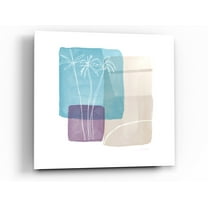 Epic Art 'Palm Trees And Sand' by Linda Woods, Acrylic Glass Wall Art, 24"x24"