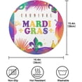 thumbnail image 4 of SKYSONIC Mardi Gras Round Placemats for Dining Table Non-Slip Heat-Resistant Polyester Table Mats Set of 1 Washable Table Mats for Kitchen Dining Table Decoration, 4 of 7