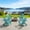 Aruba, variant on SERWALL Folding Adirondack Chair Set of 4 with Dual Cup Holders & Phone Holder, All-Weather HDPE Patio Chairs for Lawn, Garden, Deck, Outdoor Fire Pit Chair, Blue