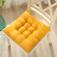 thumbnail image 2 of Fmbmuo Fade-Resistant Seat Cushion Cloth Square Breathable for Office Chair, Modern Yellow Non-Slip Chair Cushions 18"x 18", 2 of 5