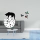 thumbnail image 2 of Reloj de pared con diseño de gato, reloj de pared con diseño de pájaro, colgante de pared de madera, letrero de pared con movimiento silencioso, crist, 2 of 8