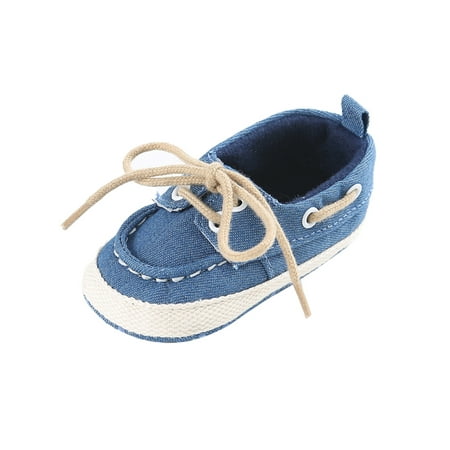 

Ritualay Newborn Casual Shoe Soft Sole Sneakers Lace Up Crib Shoes Breathable Anti Moccasins Walking Daily First Walkers Loafers Blue 6-12 months
