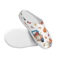 thumbnail image 3 of Xecao Vintage Autumn Truck Print Cotton Slippers Fuzzy Warm Cozy Slippers Non Slip House Slippers For Indoor Outdoor Cotton Slippers House Slippers-13, 3 of 7