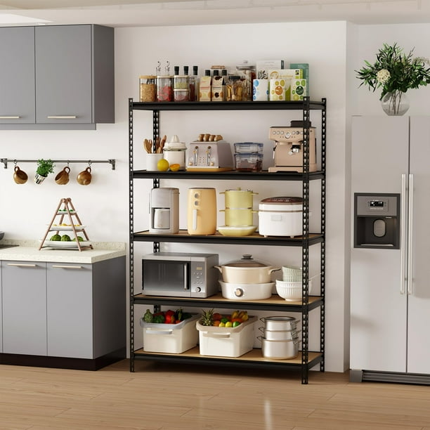 Yeshouse estantes de almacenamiento de metal, 5 niveles, ajustables, alta resistencia, 48"L x 18"W x 73"H, ideales para garaje, despensa, sótano o lavandería