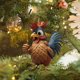 thumbnail image 5 of Árbol de Navidad Dibujos animados Colgante Colgante Lindo Pollo Colgante Realista Creativo Hugtrwg  Para estrenar, 5 of 6