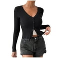 thumbnail image 1 of OJinShaWanO Cropped Sweater Women's Ribbed Knit Button Down V Neck Lightweight Cropped Cardigan Coat Tops, 1 of 7