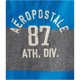 thumbnail image 2 of Aeropostale playera gráfica con cuello en V a rayas para hombre, azul, XX-Large Aeropostale  Camiseta gráfica, 2 of 2